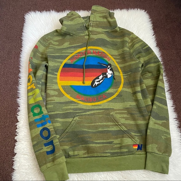 Aviator Nation Sweaters - Aviator Nation Camo Hoodie